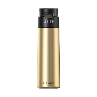 AQUAME 2.0 Smart Water Bottle Chrome Gold