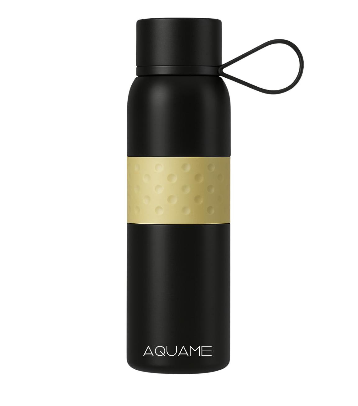 AQUAME Sport Bottle - Black & Gold