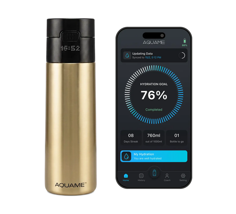AQUAME 2.0 Smart Bottle - Gold