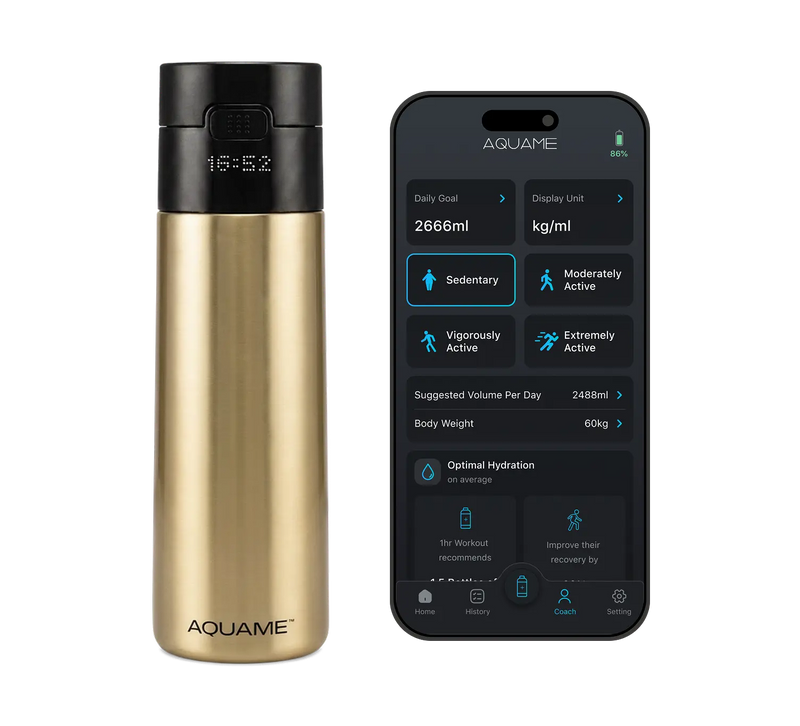 AQUAME 2.0 Smart Bottle - Gold
