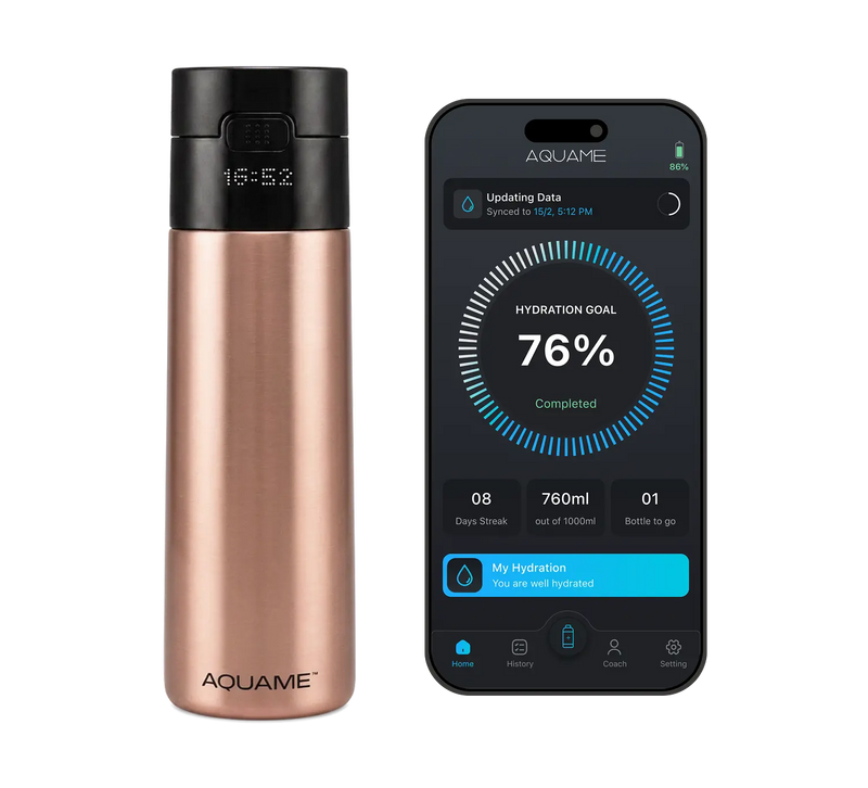 AQUAME 2.0 Smart Bottle - Rose Gold