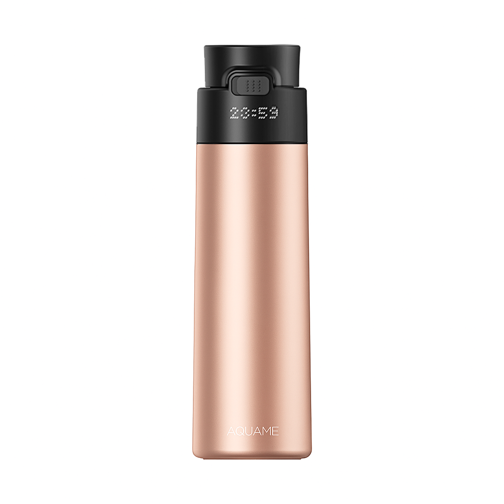 AQUAME 2.0 Smart Water Bottle Chrome Rose Gold