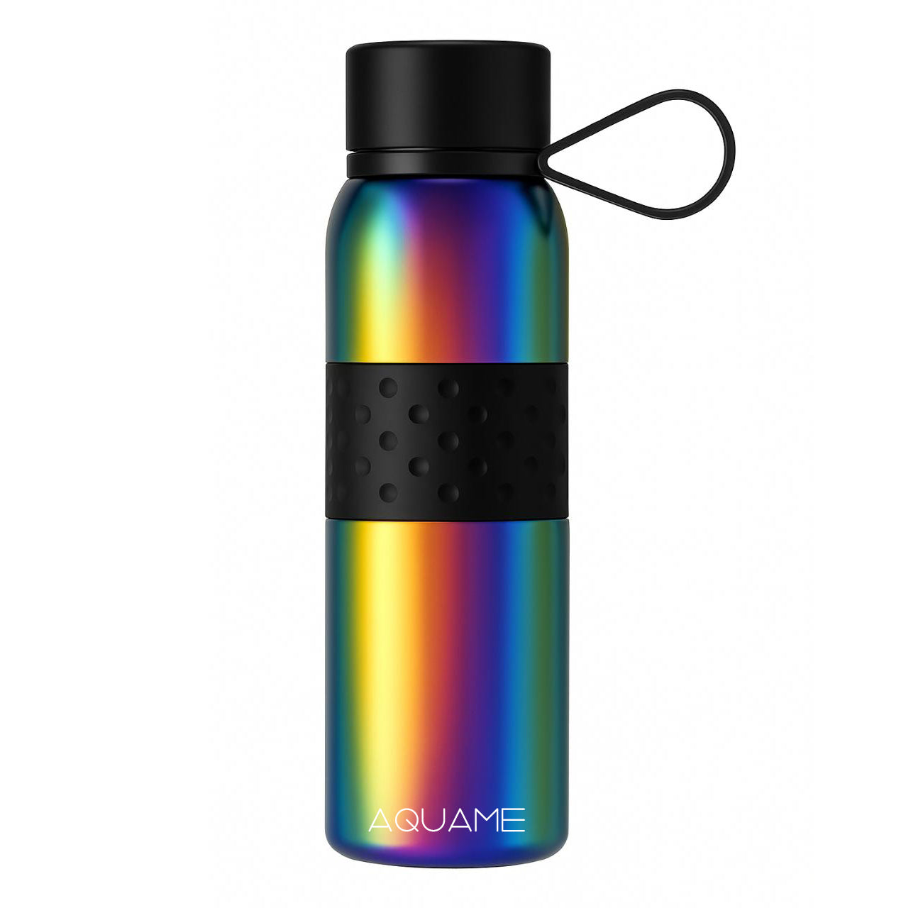 AQUAME Thermo Sport Water Bottle - Chrome Rainbow