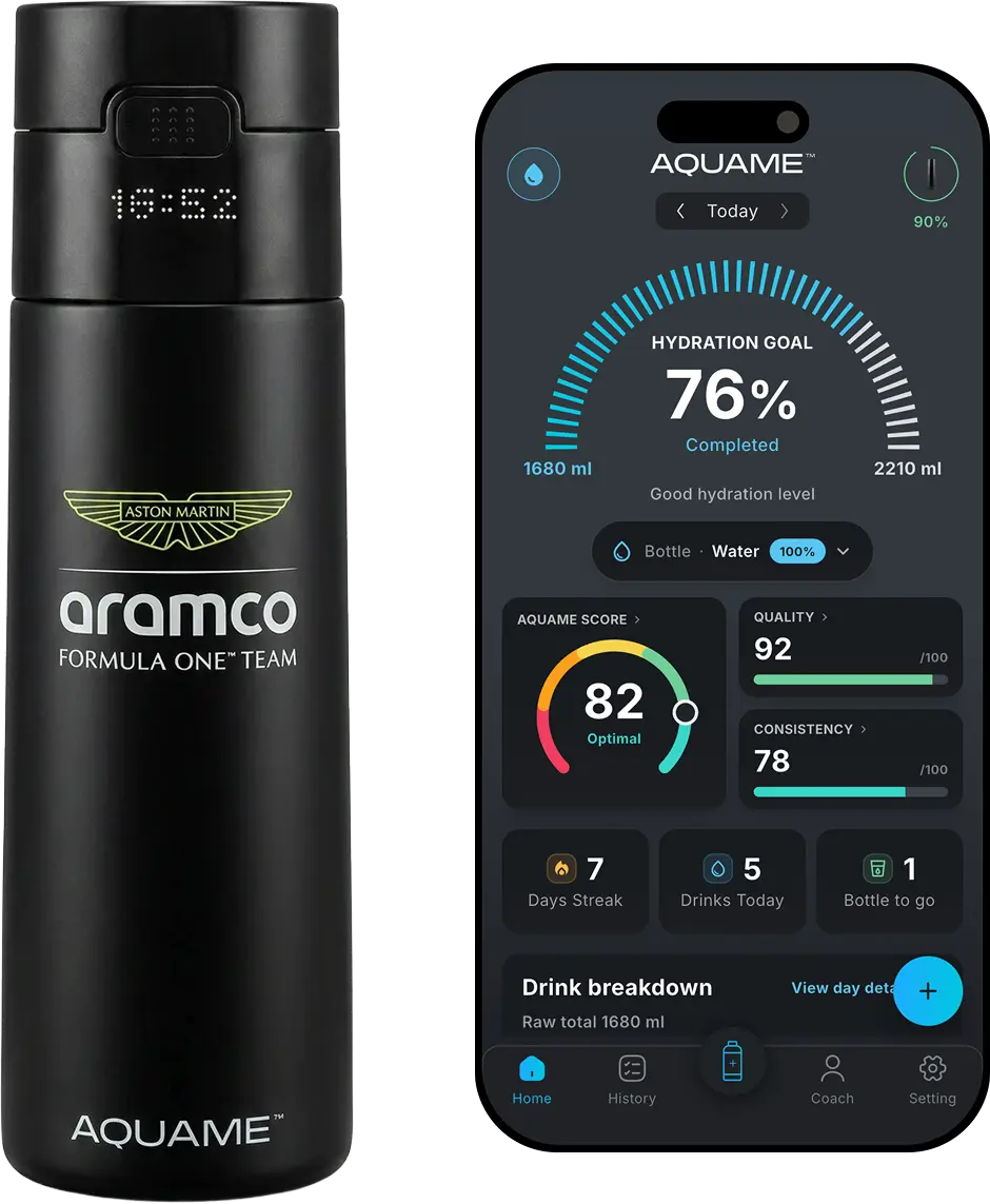 AQUAME x ASTON MARTIN ARAMCO F1® TEAM SMART BOTTLE – BLACK