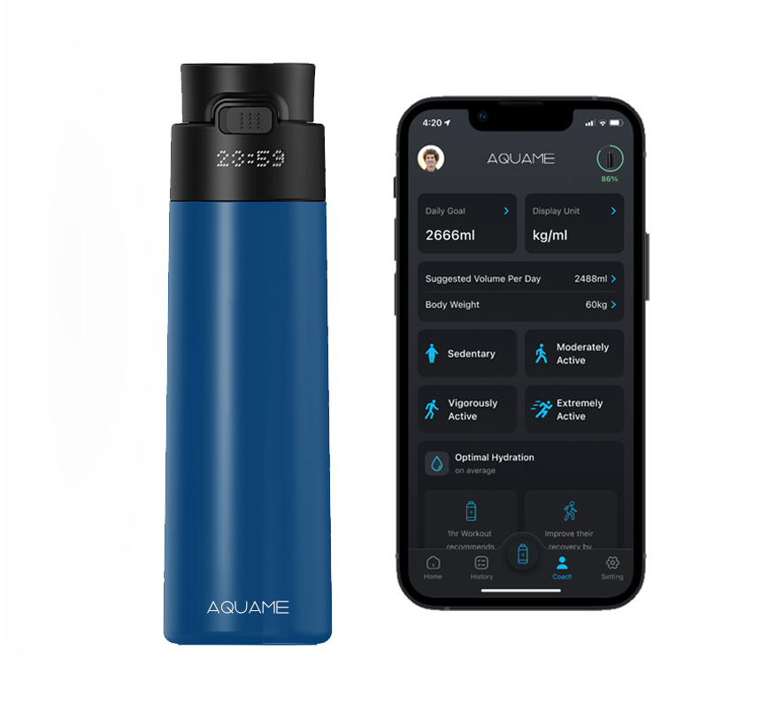 AQUAME 2.0 Smart Water Bottle Cobalt Blue