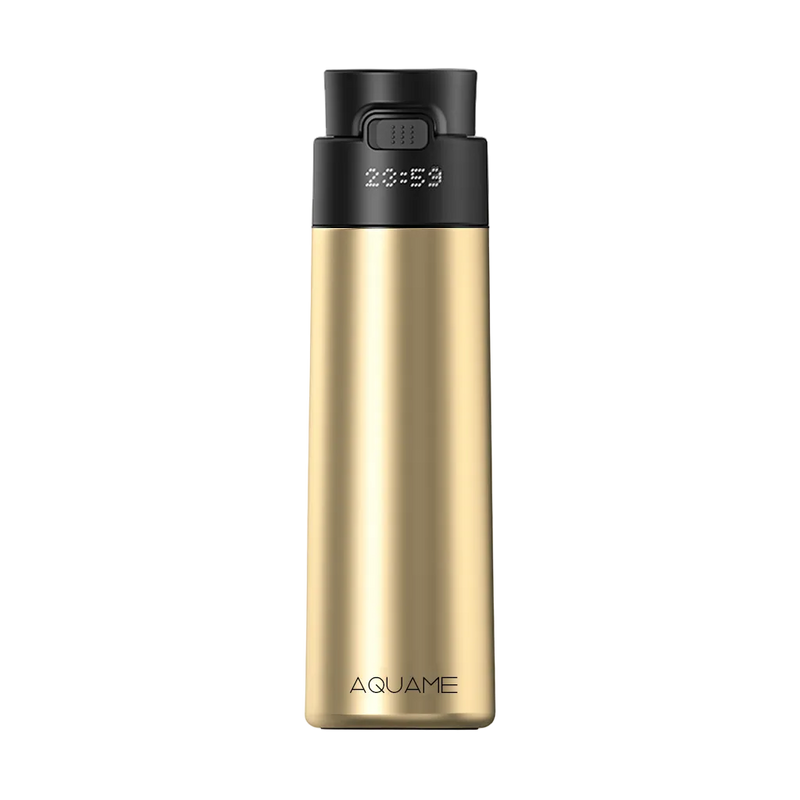AQUAME 2.0 Smart Water Bottle Chrome Gold