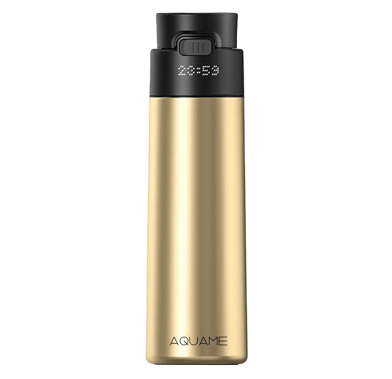 AQUAME 2.0 Smart Water Bottle Chrome Gold