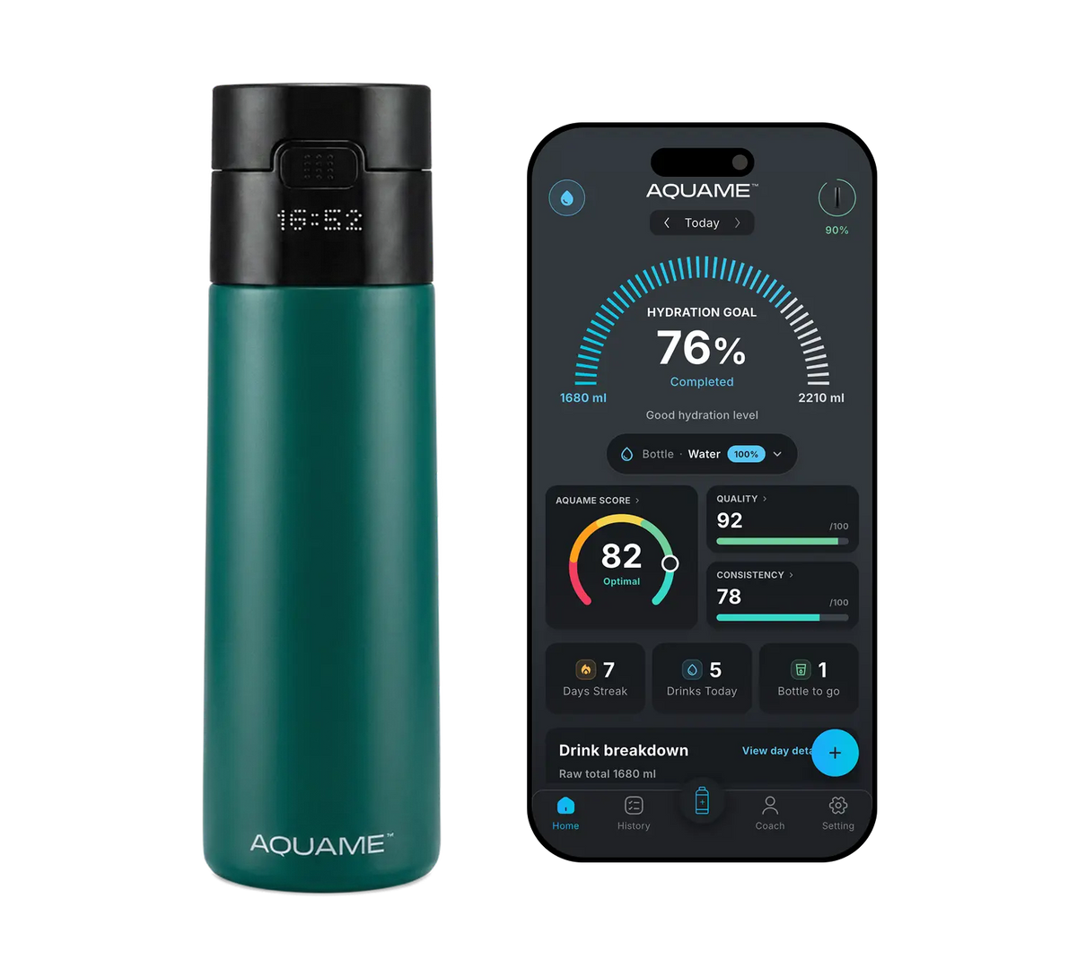 AQUAME 2.0 Smart Bottle - Green