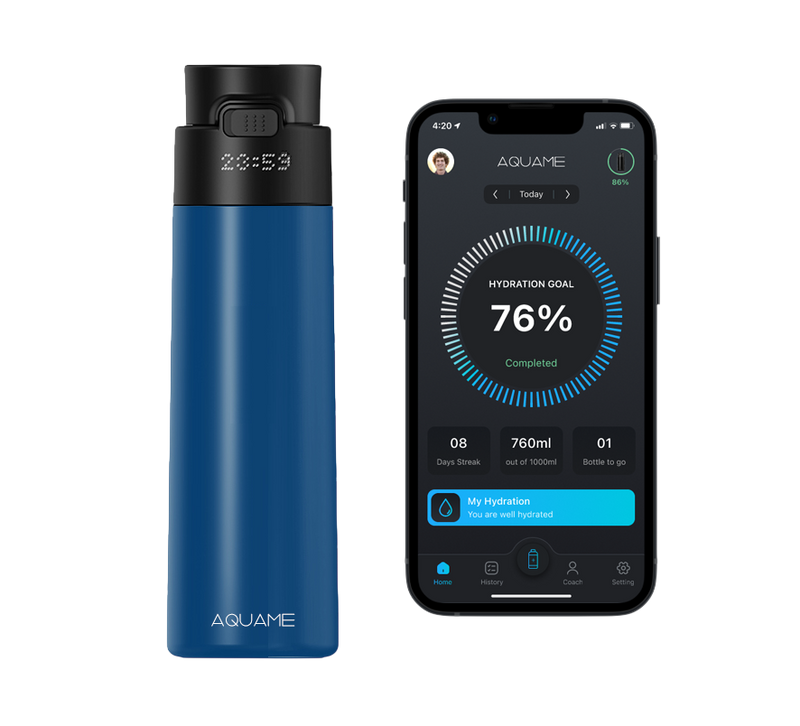 AQUAME 2.0 Smart Water Bottle Cobalt Blue