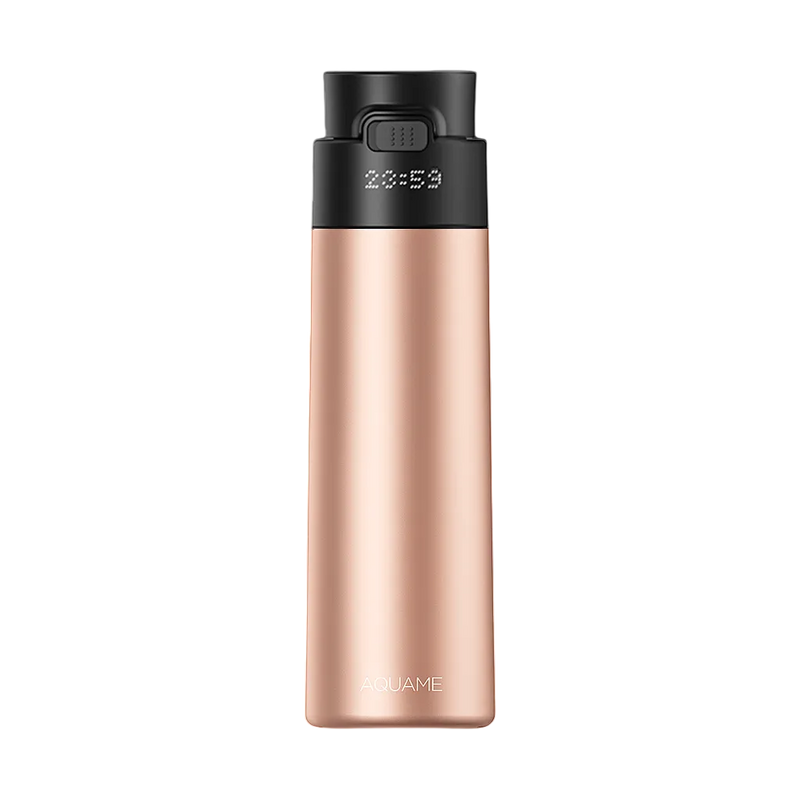AQUAME 2.0 Smart Water Bottle Chrome Rose Gold