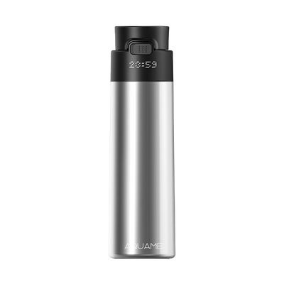 AQUAME 2.0 Smart Water Bottle Chrome Silver