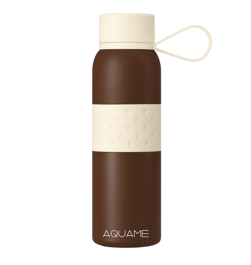 AQUAME Thermo Sport Water Bottle - Coffee