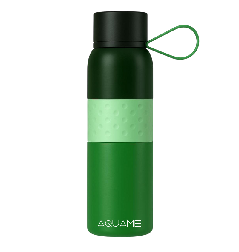 AQUAME Thermo Sport Water Bottle - Green